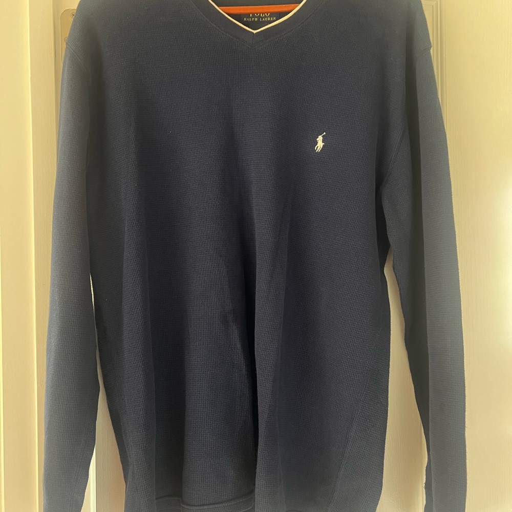 Polo by Ralph Lauren Men's Navy V-Neck Sweater